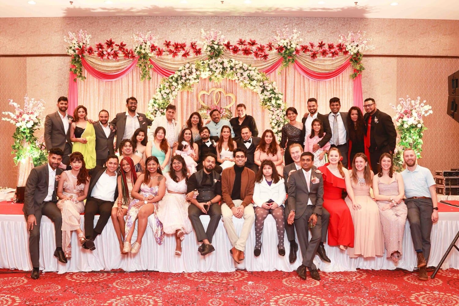 Wedding family group photograph