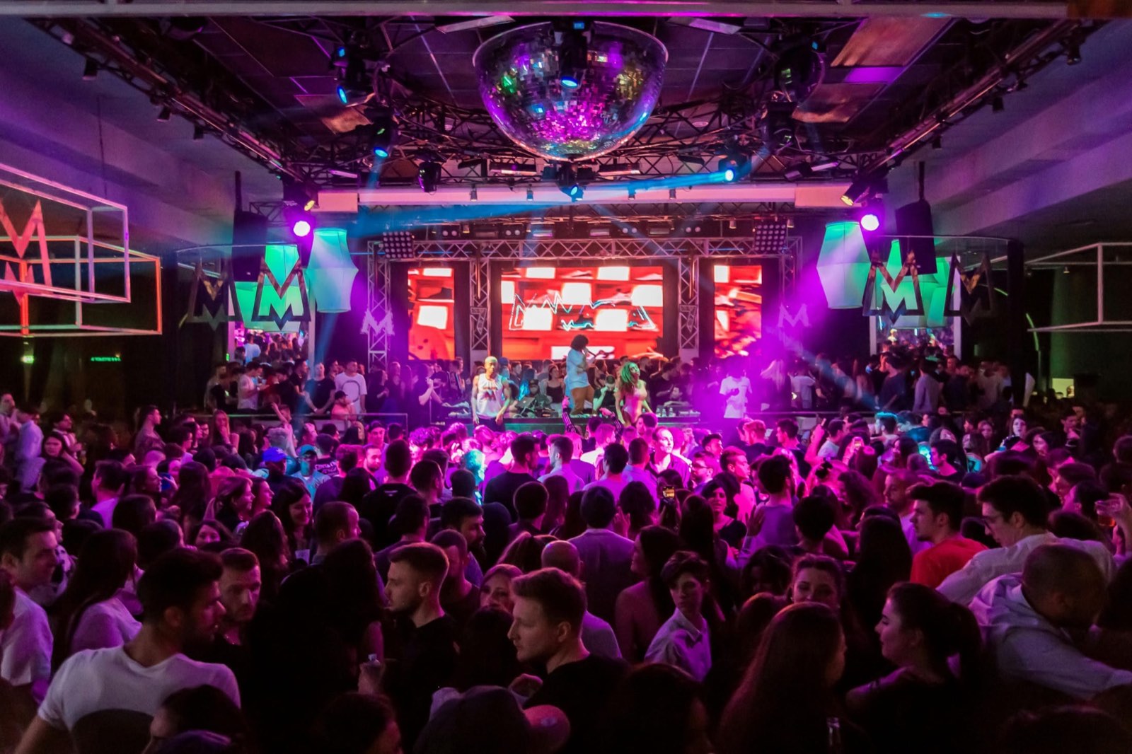Evening stage event with crowd